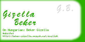 gizella beker business card